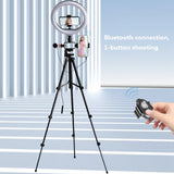 26cm Photo Ringlight Led Selfie Ring Light Phone Bluetooth Remote Lamp Photography Lighting Tripod with Microphone