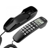 Telefono Mini Telephone Landline Phone DTMF/FSK Home Office Hotel Incoming Caller ID LCD Display Home Desktop Wall-mounted Phone