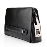 Men's Fingerprint Bags for men Leather Hand Bag Male Long Money Wallets Mobile Phone Pouch Men Messenger Bag Anti-Theft