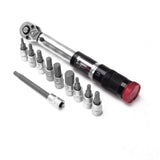 11PCS 4-20Nm Preset Torque Wrench Bits Set Adjustable Torque Wrench Scale Reading Window for Household Bicycle Car Repairing