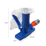 Pool Vacuum Jet Underwater Cleaner Brush with Clip Handle Drawstring Bag Removes Corners Debris Ideal Cleaning Tool