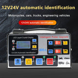 110V-250V Heavy Duty Smart Car Battery Charger Automatic Pulse Repair Trickle 12V/24V  220W 400A