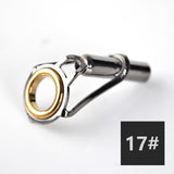 5PCS/Lot Fishing Rod Top Guide 1.6mm-4.6mm Fishing Tackle Rod Tip Repair Kit DIY Eye Rings Tool Accessories