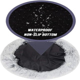 New Warm Dog Bed Cat Mat Round Plush House Sofa Soft Sleeping Pet Basket For Dogs Cats Nest 2 In 1 Pet Bed Pet Cushion Supplies