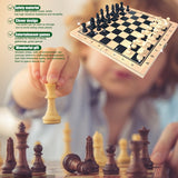 3 In1 Wooden Chess And Checkers Set Board Games For Kids And Adults For Travel Portable Folding Chess Game Sets
