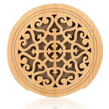 Guitar Wooden Soundhole Sound Hole Cover Block Feedback Buffer Spruce Wood for EQ Acoustic Folk Guitars,Style 1