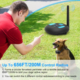Upgrade 200m Wireless Dog Electric Fence Rechargeable IP67 Smart Training Electric sound Dog Collar for Dog training accessories