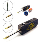 USB Adust 5-80W Electric Soldering Irons Wireless Mobile Portable Internal Heating Soldering Station 2500MAH 70*33*23MM Sliver
