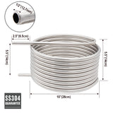 1.5"Tri-Clap 25ft Heat Exchange Recirculating Mash System(HERMS) Coil 10"/12" Diameter 1/2"OD Tubing  Homebrew  Wort Chiller