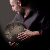 6 Inch Mini Drum 8 Tone Steel Tongue Drum Percussion Instrument With Drumsticks Can Produce A Clean Ethereal Buddha-Like Sound