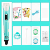 Portable 3D Pen Original DIY 3D Printing Pen With ABS Filament Creative Toy Birthday Gift For Kids Design Drawing DIY Pen