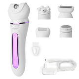 Original kemei 5in1 electric epilator for women face lady shaver bikini trimmer facial body leg hair removal rechargeable