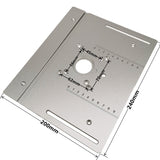 Aluminum Router Table Insert Plate W/ Miter Gauge for Woodworking Benches Table Saw Multifunctional Trimmer Engraving Machine