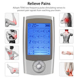 Massager Dual-Channel TENS Unit Rechargeable Muscle Stimulator Portable 16-Mode Electric Pulse Massager with 20 Strength Levels