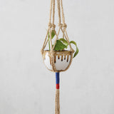 3pcs Woven Home Decor Simple Office Garden Handmade Cotton Linen Flowerpot Indoor Outdoor Macrame Plant Hanger Door Wall