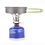 Outdoor Hiking Camping Cookware Set 1-2 Persons Portable Cooking Tableware Picnic  Pot Pans Bowls With Dinnerware Gas Stove