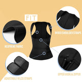 Good Healthy 2-in-1 Bust Lifter & Waist Shaper Adjustable Hook-and-loop Zipper Closure Women Shapewear