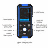 NF-518 Wall Detector 2.4inch Backlit LCD Color 240*320 Resolution AC Metal Wooden Wall Detection Modes Adjustment Cable Wires