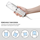 Oral Irrigator 3 Modes USB Rechargeable Water Flosser Portable Dental Water Jet 220ML Water Tank Waterproof Teeth Cleaner