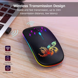 Wireless Optical Mouse 2.4G+BT3.0+BT5.2 3-mode Ergonomic Mouse Built-in 500mAh Rechargeable Battery for PC Laptop
