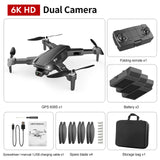 HKNA New S608 GPS Drone 6K Dual HD Camera Professional Aerial Photography Brushless Motor Foldable Quadcopter RC Distance 3000M