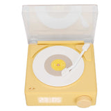 Wireless Bluetooth Speaker Alarm Clock 360 Degree Stereo Sound Retro Vintage Speaker Vinly Disc Shaped Alarm Clock Smart Speaker
