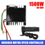 Metal DC 48-60V 1500W Brushed Motor Speed Controller for Electric Scooter Cycling E-Bike