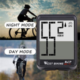 Wireless Bike Computer Bicycle Speedometer Waterproof LCD Stopwatch Backlight Automatic Wake-Up & Multi-Functions Distance, Time