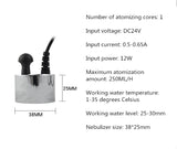Mini DC24V Single Head Air Humidifier 250ML/H-350ML/H Ultrasonic Atomizer Fogger Fish Tank Mist Generator Without Power Supply