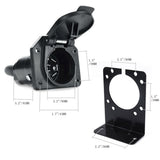 1pc 7 Pin Trailer Plug Durable Prime Adapter Wiring Connector Socket for Vehicle A30  12V American Trailer Connector