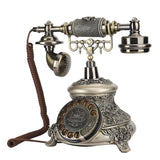 Retro Vintage Phone Desktop Home Landline Phone Old Phone European Resin Classical Rotary Dial Telephone for Home Office Hotel