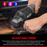 21V Brushless Angle Grinder Tool Cordless Polishing Cutting Machine 100mm Variable Speed Electric Heavy Duty Metal Cutter