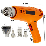 220V Heat Gun 2000W Variable Advanced Electric Hot Air Gun with Four Nozzle Attachments Power Adjustable Temperature