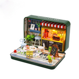 New Miniature Doll House Mark Iron Box Theater Micro Landscape DIY Toy Wooden House 3D Hand-Assembled Kids Educational Toy Gift