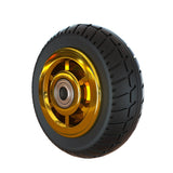 1 Pc 4 Inch Rubber Medium Caster Gold-Plated /Humvee/ TPR Silent Wheel Universal Trolley Industrial Trailer Single