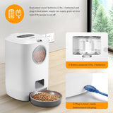 4.5L Automatic Cat Feeder,Timed Dog Feeder Pet Food Dispenser For Dry Food,Programmable Portion Control &amp; Voice Recorder