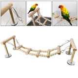 Wooden Bird Perches Stand Toys Parrot Swing Climbing Ladder Parakeet Cockatiel Lovebirds Finches Play Gyms Playground Dropship