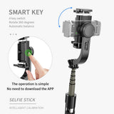 Handheld Gimbal Stabilizer Smartphone Bluetooth Selfie Stick Holder Adjustable Stand Mini Extendable Selfie Stick Tripod In Live