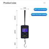 10pcs/Lot 40kg 10g Digital Scale Mini Scales Fishing Luggage Travel Steelyard Hanging Hook Scale Weight Tool With Backlight