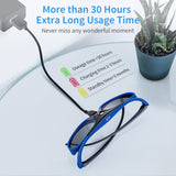 JX-30 3D Active Shutter Glasses DLP-Link 96Hz/144Hz USB Rechargeable Home Theater Blue For BenQ Dell Acer Optama Sony Projector