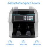 Money Counter Machine Counterfeit Bill Detector Automatic Money Detection Fast Counting Speed Top Loading Bill Counting Machine