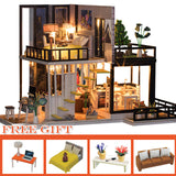 CUTEBEE DIY Dollhouse Wooden Doll Houses Miniature Dollhouse Kit Furniture  Casa Music Led Toys for Children Birthday Gift A68C