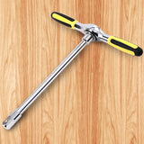 1/2inch T Shape Professional Durable Accessories Detachable Practical Home Socket Ratchet Wrench Repair Tool Two Way Portable