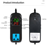 MH-2000 Microcomputer temperature Controller LED Display Socket Breeding Thermostat Thermocouple Thermostat AC 90V~250V 40% off