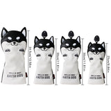 1 Set Golf Club Head Covers Cute Gift Cartoon for Driver Fairway Hybrid PU Leather Soft Golf Wood Headcovers Utility