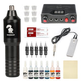 Tattoo Machine Kit LCD LCD Digital Screen 18V Tattoo Power Cartridges Needle Professional Complete for Tattoo Beginners Artist