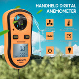 Digital Anemometer Handheld Wind Speed Meter Gauge Air Velocity Temperature Tester with LCD Backlit Wind Chill for Shooting