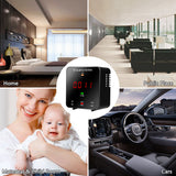 Air Quality Monitor for CO2 HCHO TVOC AQI Professional Electrochemical Sensor Detector Rechargeable Real Time LED Display