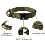 Military Tactical Dog Collar Nylon Elastic dog leash Lead For Medium Large Dogs German Shepherd Bulldog training Dog Accessories