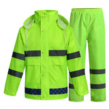Waterproof Nylon Raincoat Jacket Pants Set Outdoor Men Poncho Raincoat Hiking Portable Thick Regenjacke Winter Raincoat JJ60YY